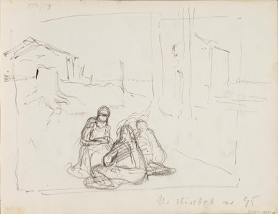 Henkilöluonnoksia maisemassa tekijältä Albert Edelfelt