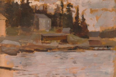 Maisemaluonnos Hamarista tekijältä Albert Edelfelt