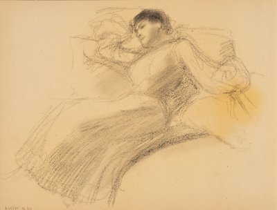 Lepäävä nainen tekijältä Albert Edelfelt