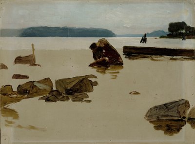 Haikon edustalla avomerellä, luonnos teokseen ”Rannalla leikkivät pojat” tekijältä Albert Edelfelt