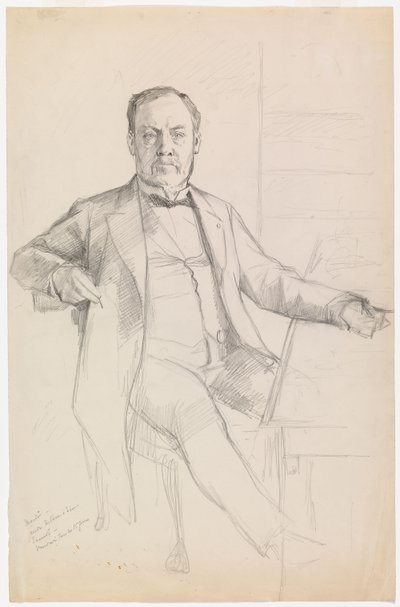 Louis Pasteurin muotokuva, luonnos tekijältä Albert Edelfelt