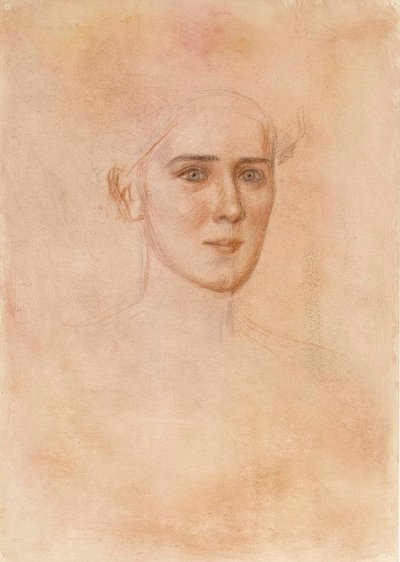 Naisen muotokuva, kasvot tekijältä Albert Edelfelt