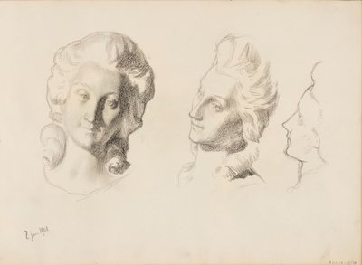Naamioita, luonnos / 1700-luku (Rokokoo), luonnos tekijältä Albert Edelfelt