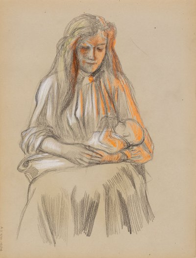 Äiti ja lapsi tekijältä Albert Edelfelt