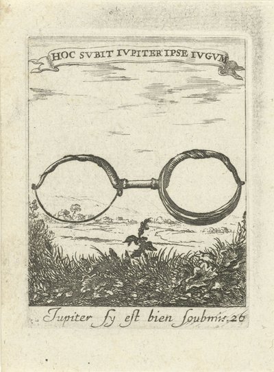Maisema ikeen kanssa Moralising Love Emblems (sarjan nimi) Devises et emblesmes d