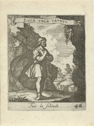Mies luolassa Moralising Love Emblems (sarjan nimi) Devises et emblesmes d