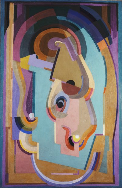 Violetti ja vihreä koostumus; Composition Violet et Vert (violetti ja vert) tekijältä Albert Gleizes