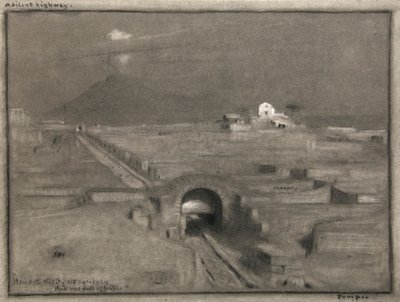 Hiljainen valtatie, Pompei, n.1904 (akvarelli) tekijältä Albert Goodwin