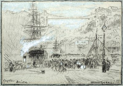 Clifton, Bristol (muste, liitu ja bodycolour) tekijältä Albert Goodwin