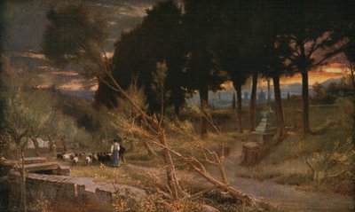 Firenze: Ilta, 1896, c1930. tekijältä Albert Goodwin