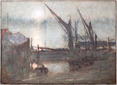 Sumu joella, Cheyney Walk, Chelsea tekijältä Albert Goodwin