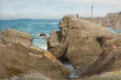 Hartland Quay (akvarelli) tekijältä Albert Goodwin