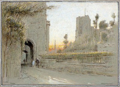 Lewes, Sussex (akvarelli) tekijältä Albert Goodwin