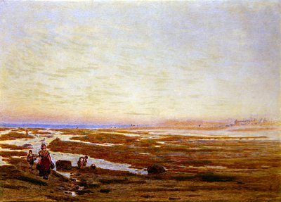Laskuvesi etelärannikolla, lähellä Brightonia tekijältä Albert Goodwin