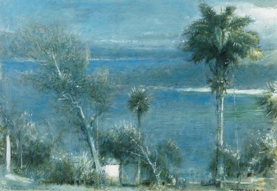Moonlight Port Antoniossa, Jamaikalla, tekijältä Albert Goodwin
