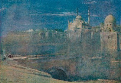 Moonlight on the Citadel, Kairo, c1890 tekijältä Albert Goodwin