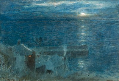 Kuun nousu Clovelly tekijältä Albert Goodwin