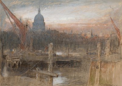 Pyhän Paavalin kirkko (akvarelli) tekijältä Albert Goodwin