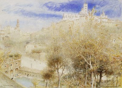 Fonte Branda, Siena, 1905 tekijältä Albert Goodwin