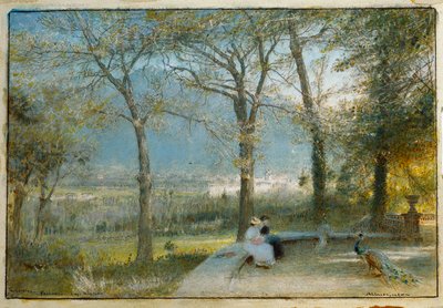 Puutarhat, Pallanza, Maggiore-järvi tekijältä Albert Goodwin