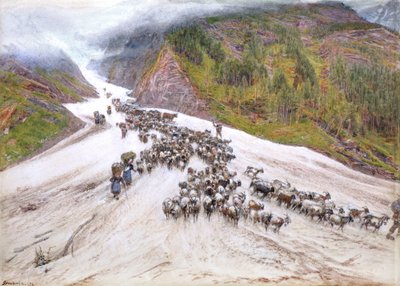 Goat-Herd Sveitsin Alpeilla tekijältä Albert Goodwin