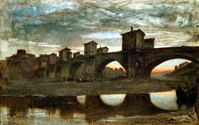 Ponte alla Grecia, ennen purkamista, Firenze tekijältä Albert Goodwin