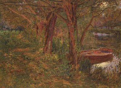 The River at Dusk (wc vartalovärillä paperilla) tekijältä Albert Goodwin