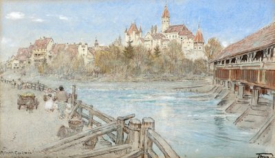 Thun (akvarelli, muste ja bodycolour sävytetylle paperille). tekijältä Albert Goodwin