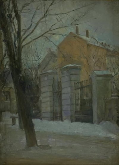 Avun portin hautausmaa Kööpenhaminassa. Talvi tekijältä Albert Gottschalk