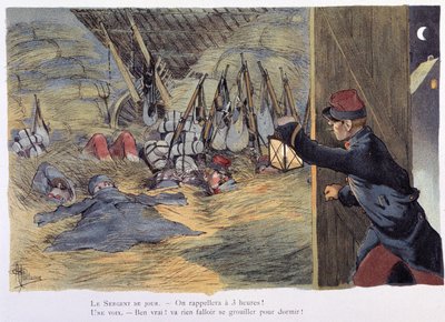 Dan la straille - Albert Guillaumen (1873-1942) ""Military Album" -albumissa, noin 1900 tekijältä Albert Guillaume