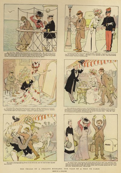 Mustasukkaisen miehen koettelemukset, tarina Pariisin matkasta tekijältä Albert Guillaume