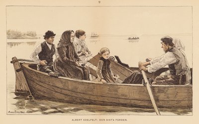 Viimeinen matka (värilitografia) tekijältä Albert Gustaf Aristides (after) Edelfelt