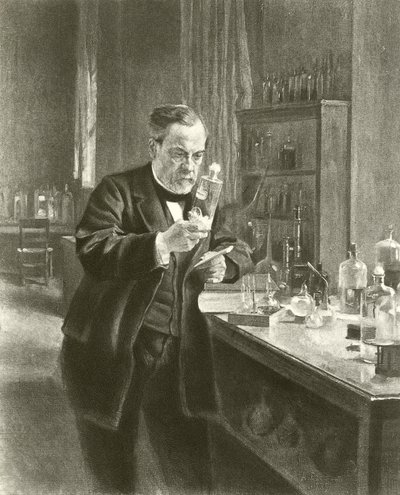 Tohtori Louis Pasteur laboratoriossa (syväpaino) tekijältä Albert Gustaf Aristides Edelfelt