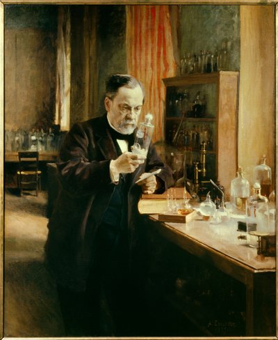 Louis Pasteurin muotokuva hänen laboratoriossa tekijältä Albert Gustaf Aristides Edelfelt