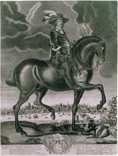 Oliver Cromwellin ratsastusmuotokuva, v. 1655 tekijältä Albert Haelwegh