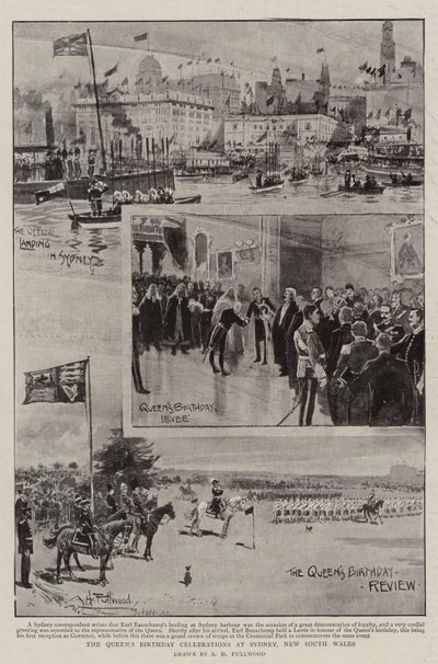 Kuningattaren syntymäpäiväjuhlat Sydneyssä, New South Walesissa tekijältä Albert Henry Fullwood