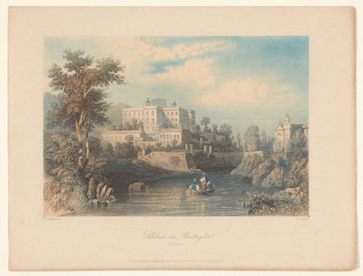 Näkymä Castello del Catajolle Battaglia Termessä Battaglian linna (Padova) (otsikko esineessä) tekijältä Albert Henry Payne
