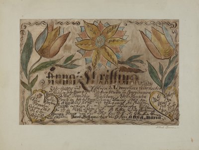Pa. Saksalainen syntymätodistus, n. 1939. tekijältä Albert J. Levone