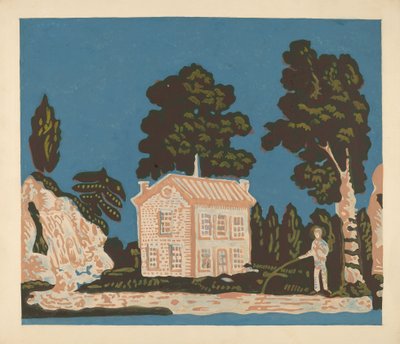 Tapetti Bandbox Coveringille, c. 1937. tekijältä Albert J. Levone