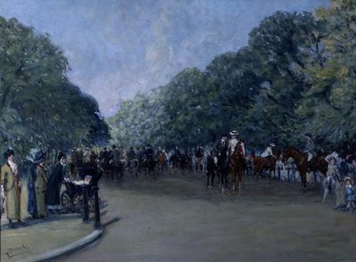 Rotten Row, Hyde Park (öljy kankaalle) tekijältä Albert Jnr. Ludovici
