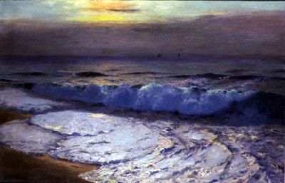 The Breaking Wave, Dusk (öljy kankaalle) tekijältä Albert Julius Olsson