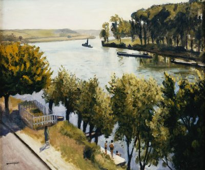 Seine La Frette Montignyssa, n. 1947 (öljy kankaalle) tekijältä Albert Marquet