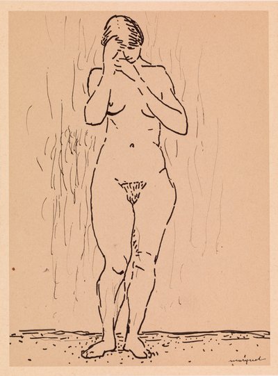 Alaston nainen seisomassa tekijältä Albert Marquet