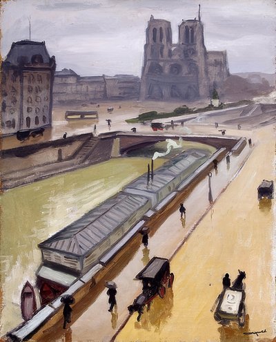 Regentag. Pariisin Notre Dame. 1910 tekijältä Albert Marquet