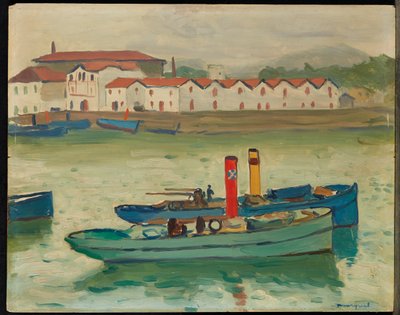 Saint-Jean-de-Luz, Kalastusvene (öljy paneelissa) tekijältä Albert Marquet