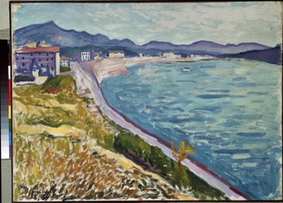 ""Saint Jean de Luz"" Näkymä Baskimaan rannikolle Saint-Jean-de-Luzissa (Pyreneet Atlantiques). Pierre-Albert (Albert) Marquet (1875-1947) maalaus 1907 Öljy kankaalle. Eremitaaši, Pietari (Pietari) tekijältä Albert Marquet