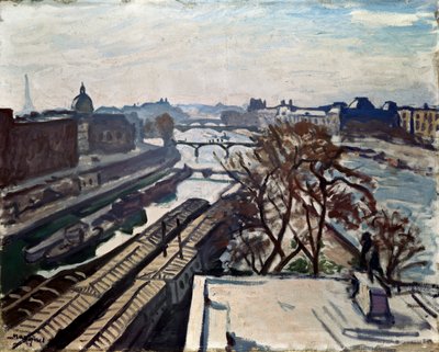 Näkymä Seinen joelle ja Henrik IV:n patsaalle, c1906. tekijältä Albert Marquet