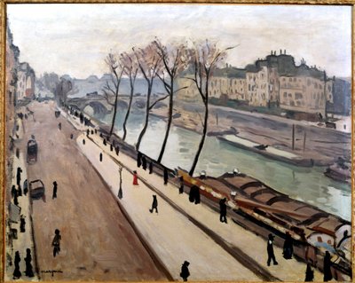 Näkymä Seine-joelle Quai des Grands Augustinsista Pariisissa tekijältä Albert Marquet