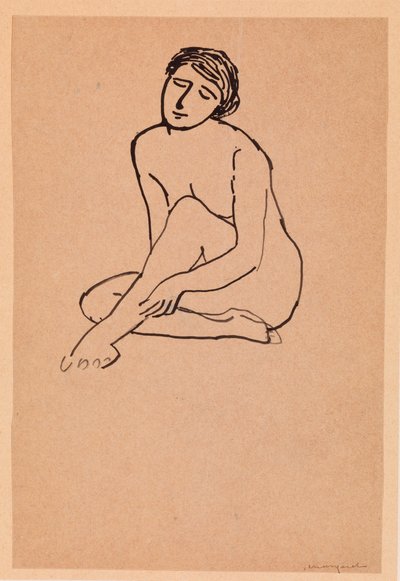 Nainen - alasti istuva tekijältä Albert Marquet