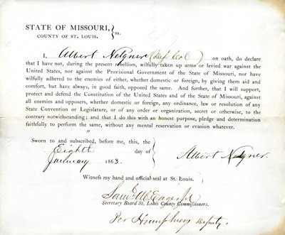 Albert Nelgnerin (Missouri, St.Louisin piirikunta) uskollisuudenvala. tekijältä Albert Nelgner